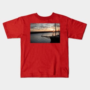 Sailing Ship Silhouette Kids T-Shirt